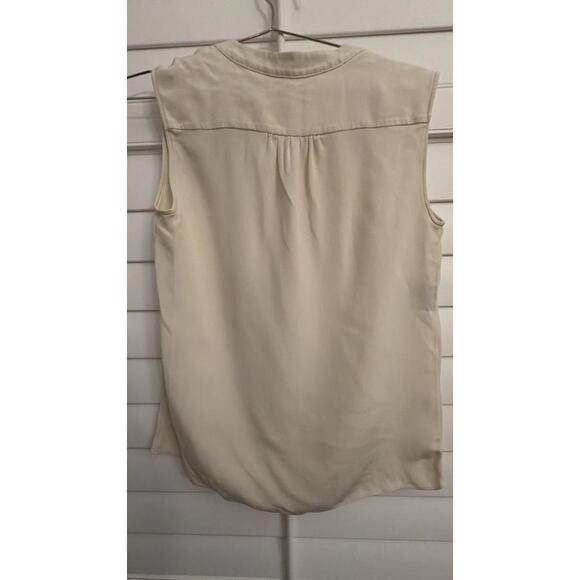 Derek Lam sleeveless cream silk blouse size 6 - Picture 6 of 8